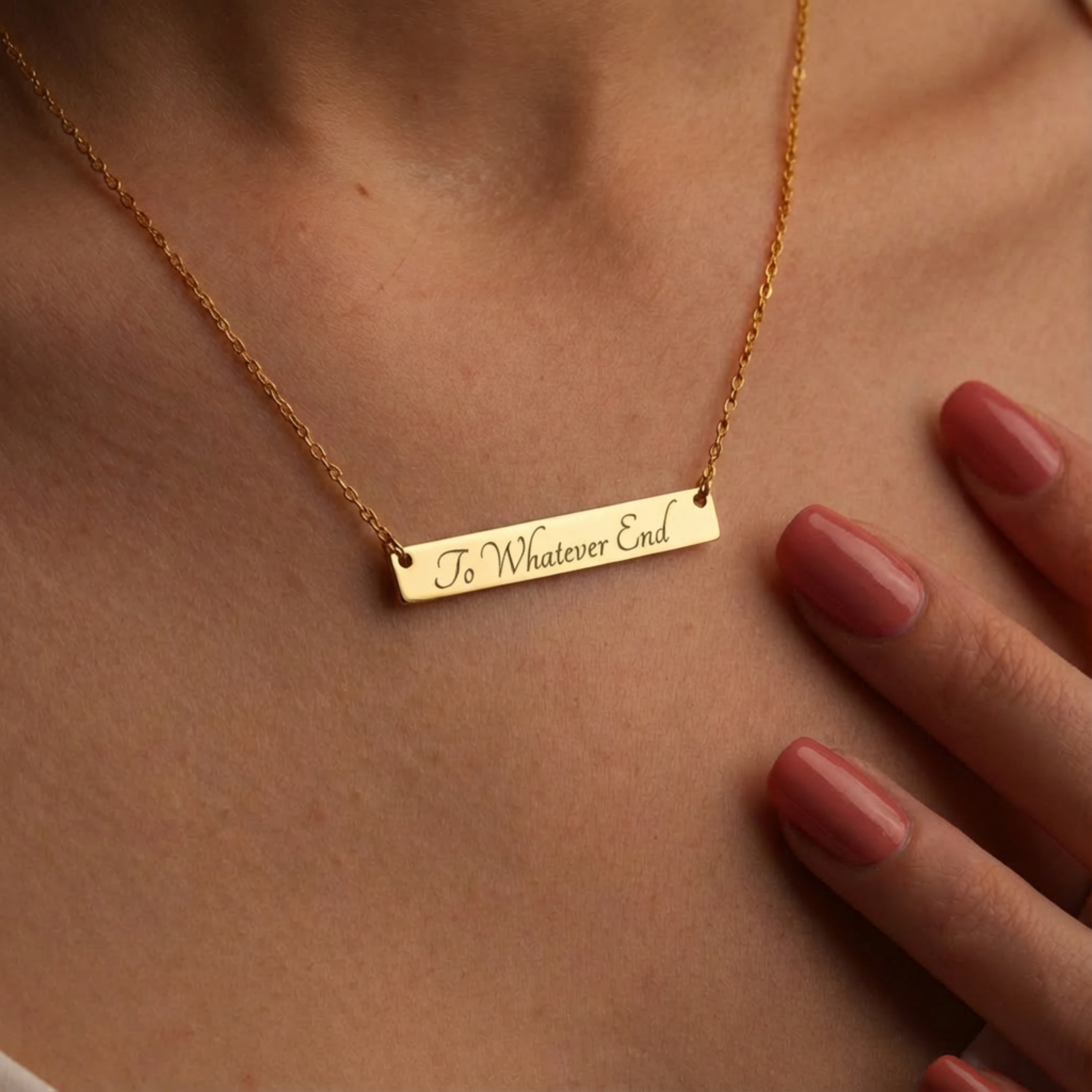 To Whatever End Bar Necklace
