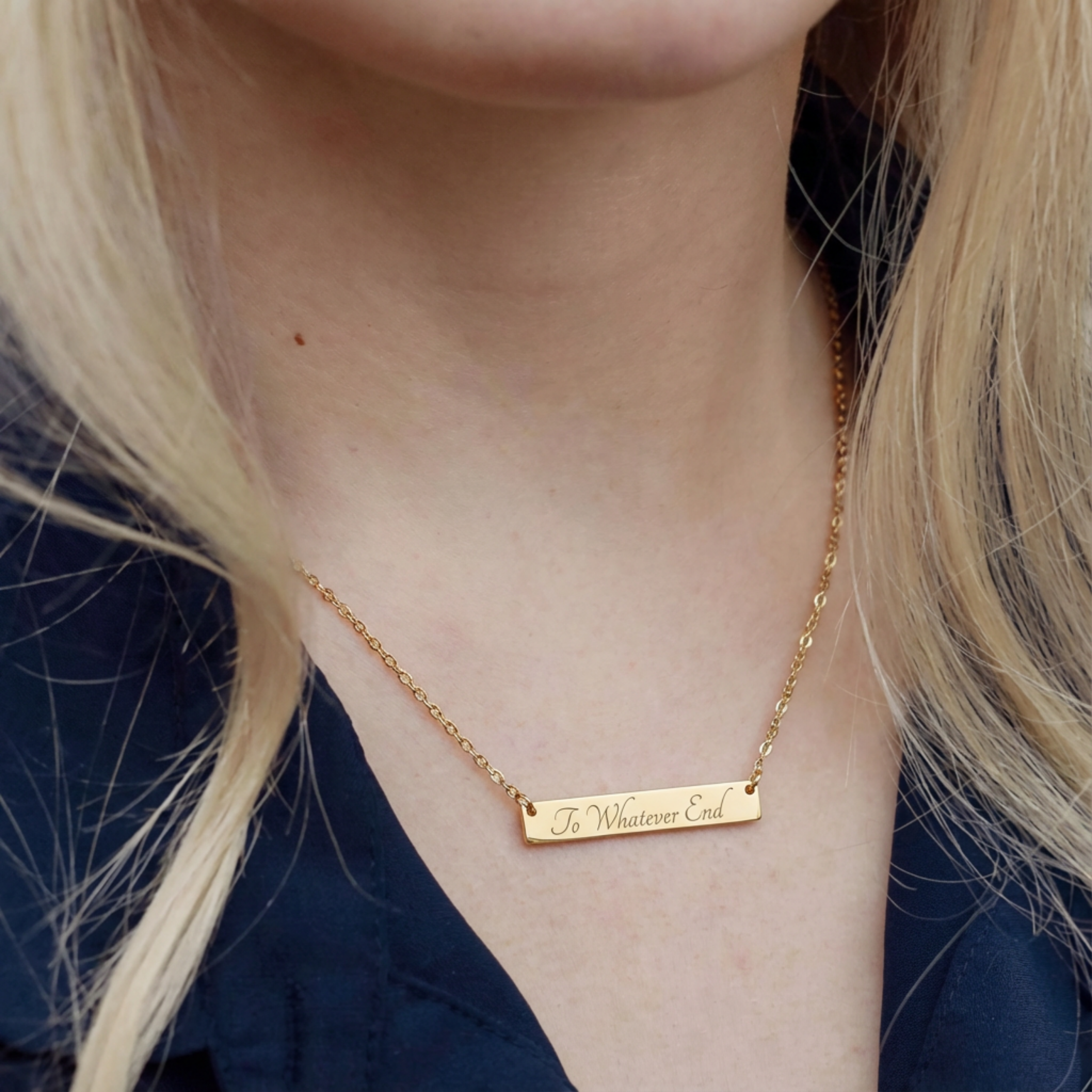 To Whatever End Bar Necklace