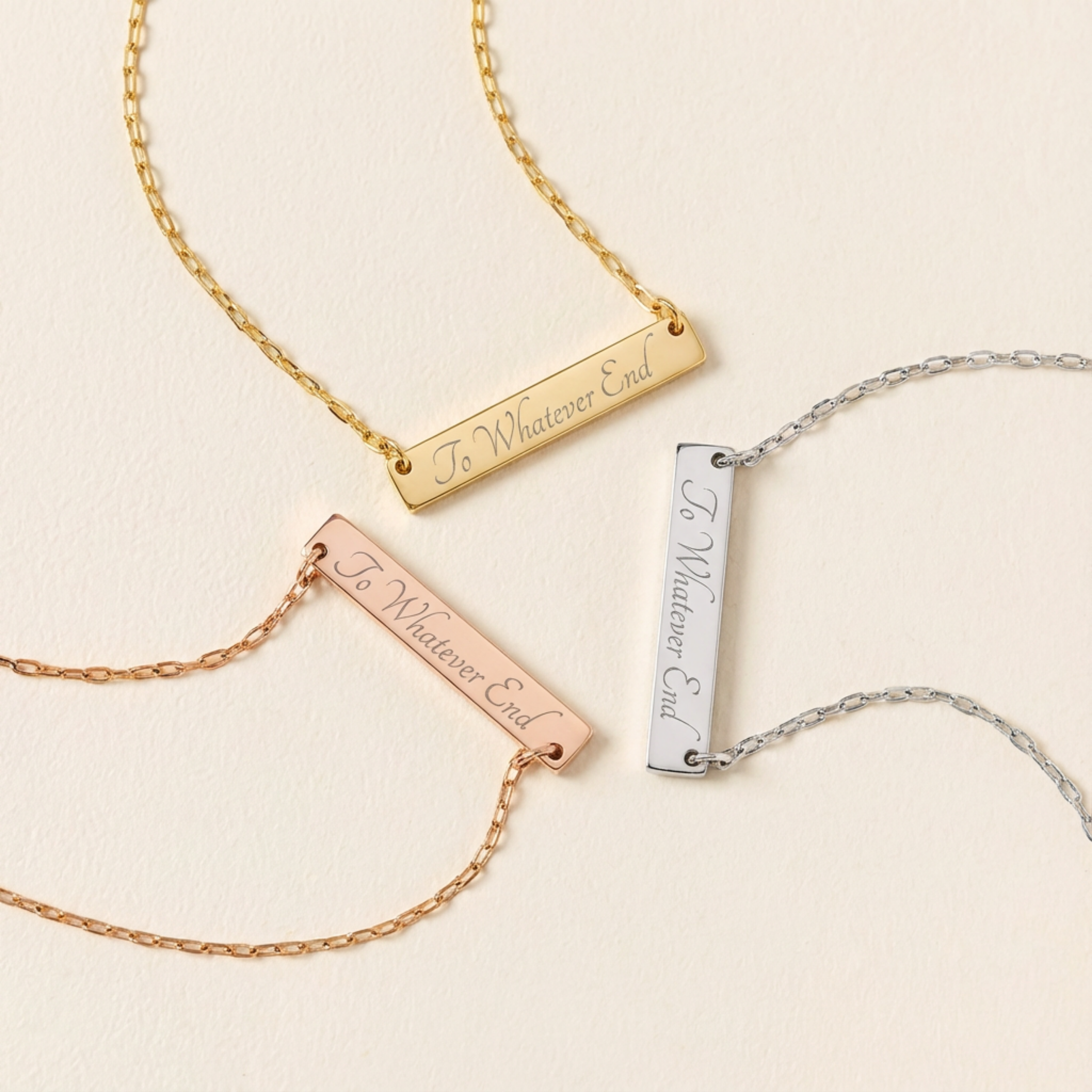 To Whatever End Bar Necklace