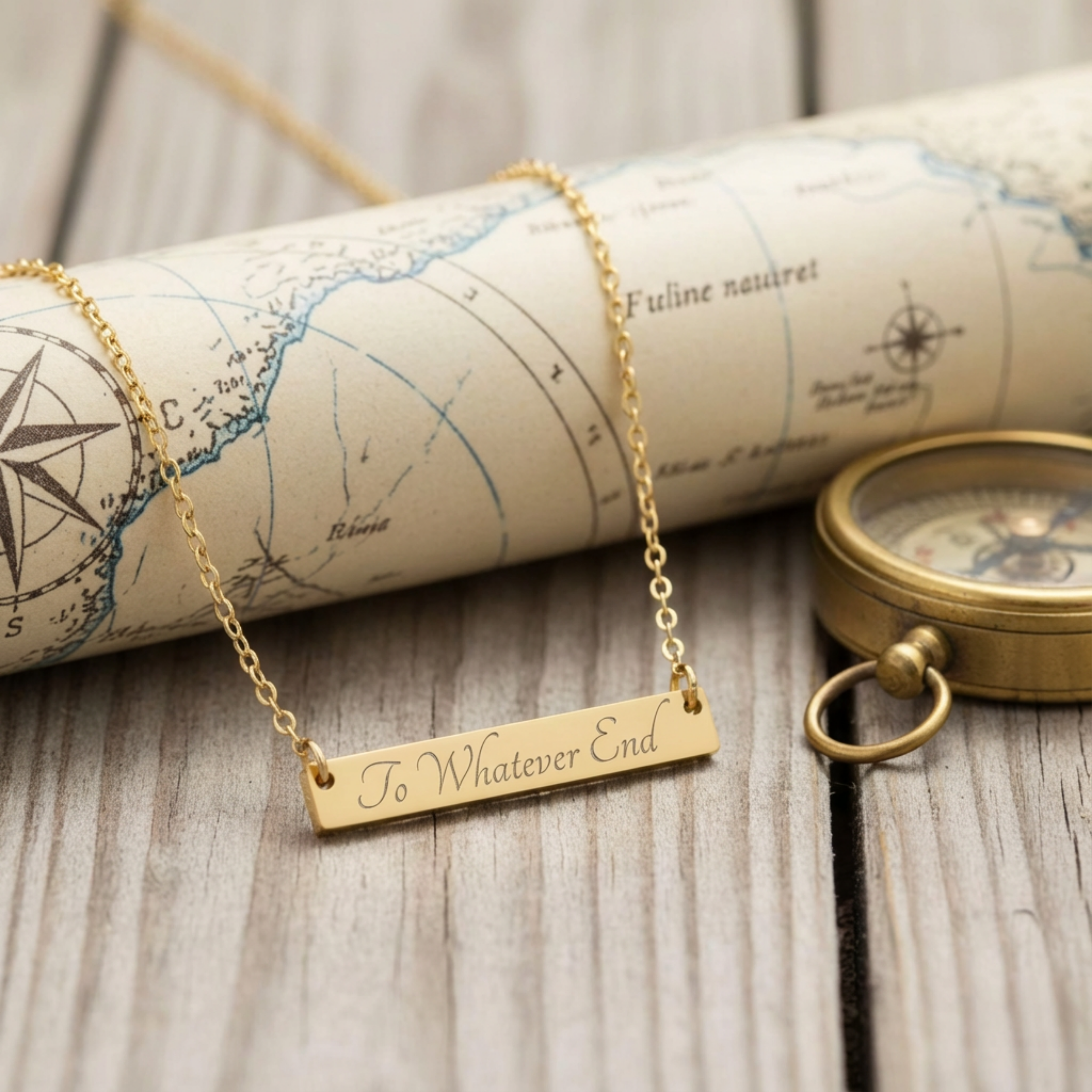 To Whatever End Bar Necklace