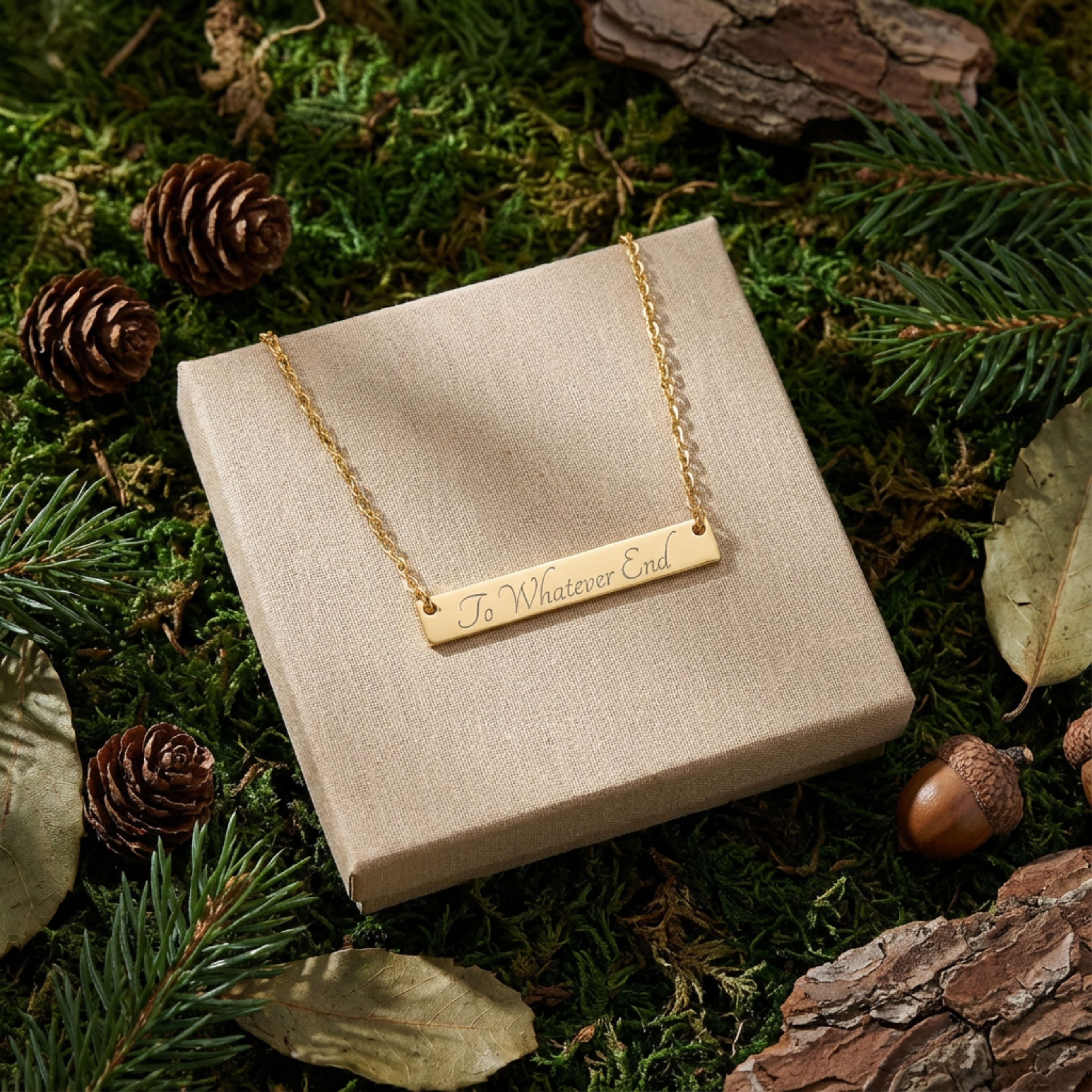 To Whatever End Bar Necklace