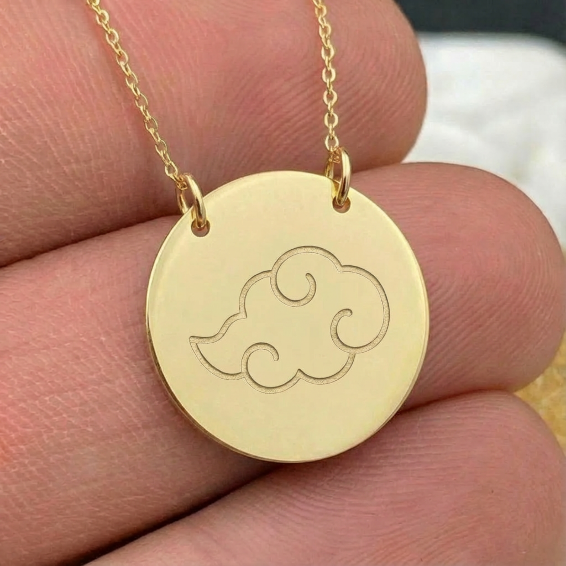 Rogue Cloud Circle Pendant Necklace
