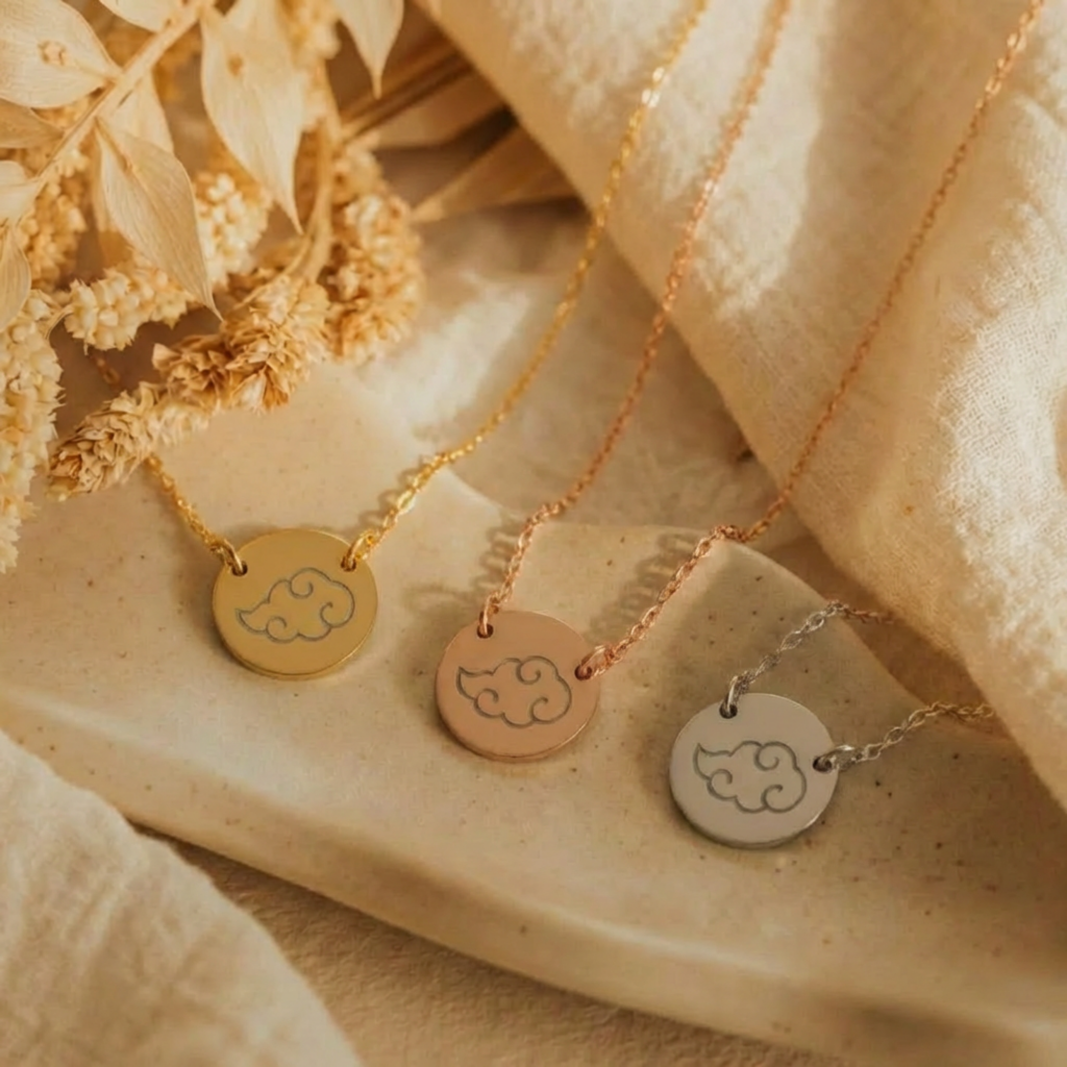 Rogue Cloud Circle Pendant Necklace