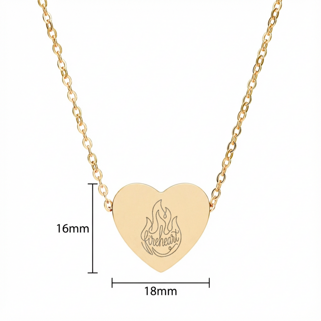 Fireheart Heart Necklace