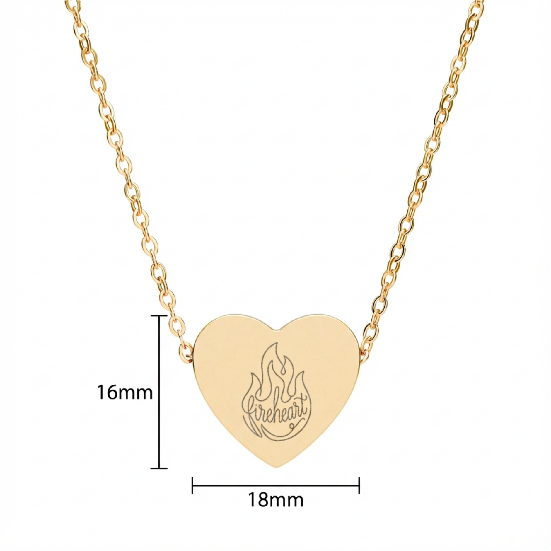 Fireheart Heart Necklace